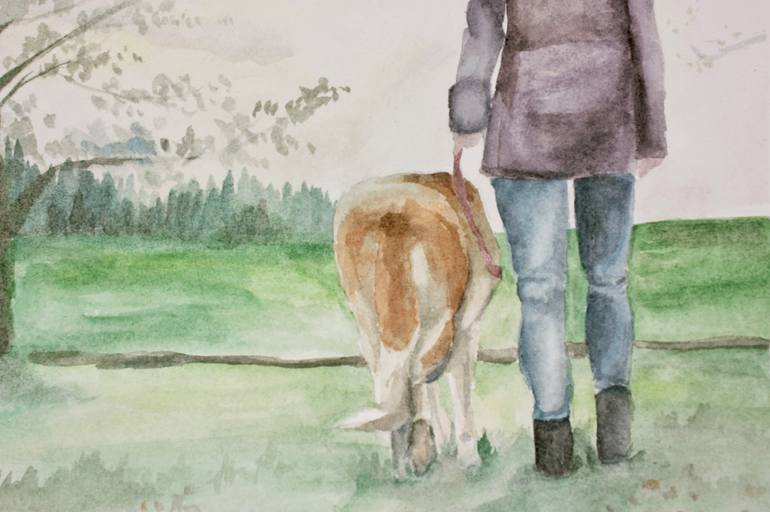 Original Realism Dogs Painting by Rachel Gering