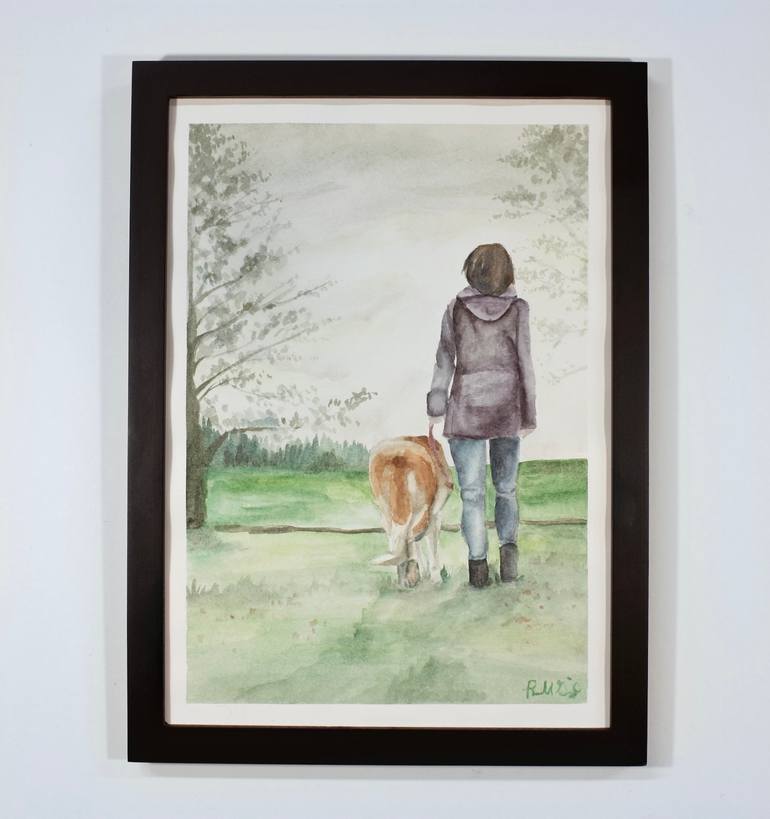 Original Realism Dogs Painting by Rachel Gering