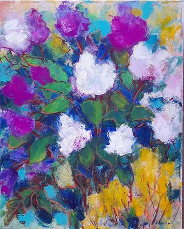 Original Impressionism Floral Paintings by Iryna Bielska