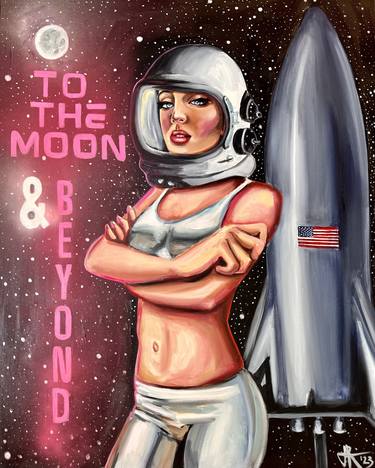 Original Figurative Outer Space Paintings by Tom Roy