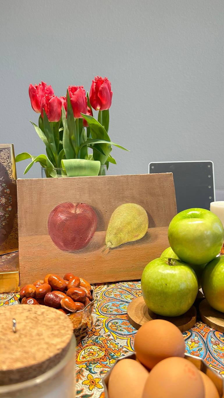 Original Conceptual Still Life Painting by Azar Hassani