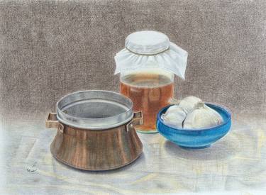 Print of Food Drawings by Azar Hassani