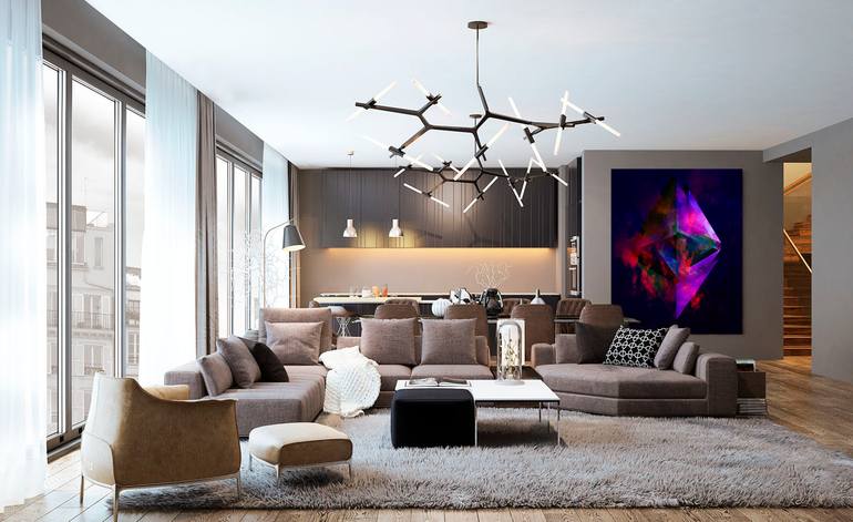 Original Abstract Mixed Media by Jordi Feliu