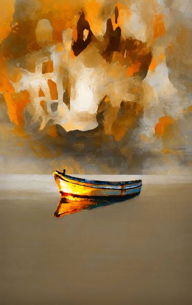 Original Fine Art Boat Mixed Media by Jordi Feliu