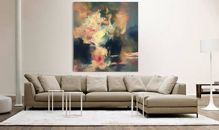 Original Abstract Floral Painting by Jordi Feliu