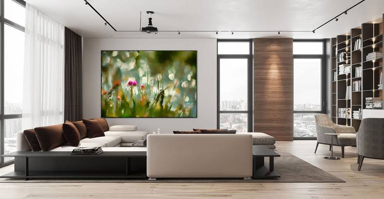 Original Abstract Floral Painting by Jordi Feliu