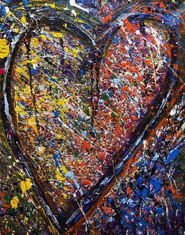 Print of Abstract Expressionism Love Paintings by artkmst artkmst