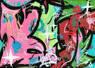 Original Contemporary Graffiti Paintings by ART KMST