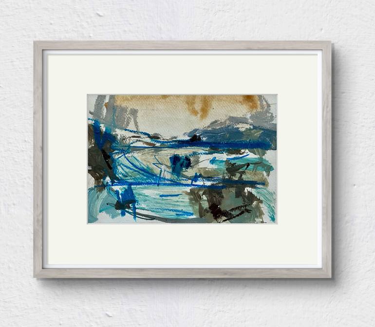 Original Abstract Landscape Drawing by Leticia Balzi