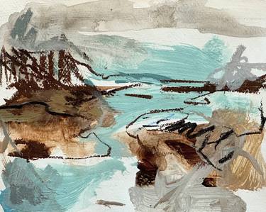 Original Abstract Landscape Drawings by Leticia Balzi