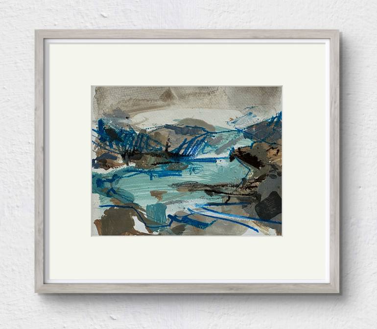 Original Abstract Landscape Drawing by Leticia Balzi