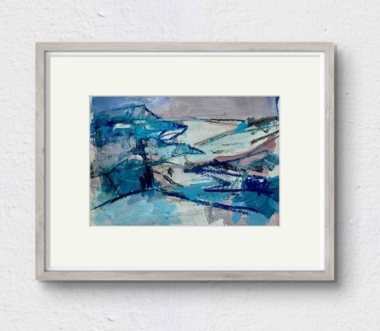 Original Abstract Expressionism Landscape Drawing by Leticia Balzi