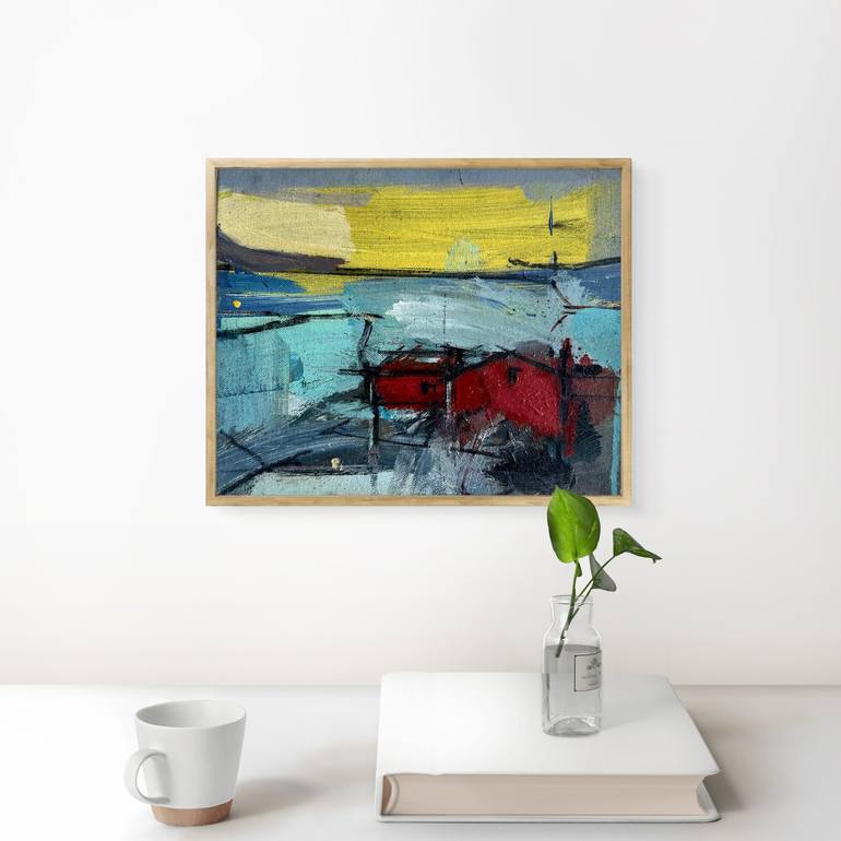 Original Abstract Landscape Painting by Leticia Balzi