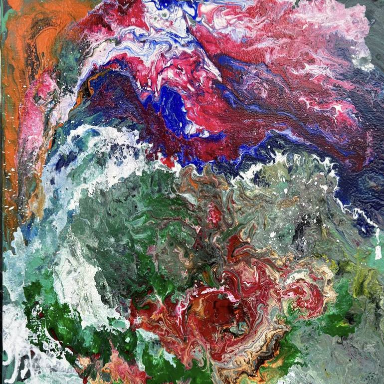 Original Abstract Expressionism Abstract Painting by Yuliia Posmitna