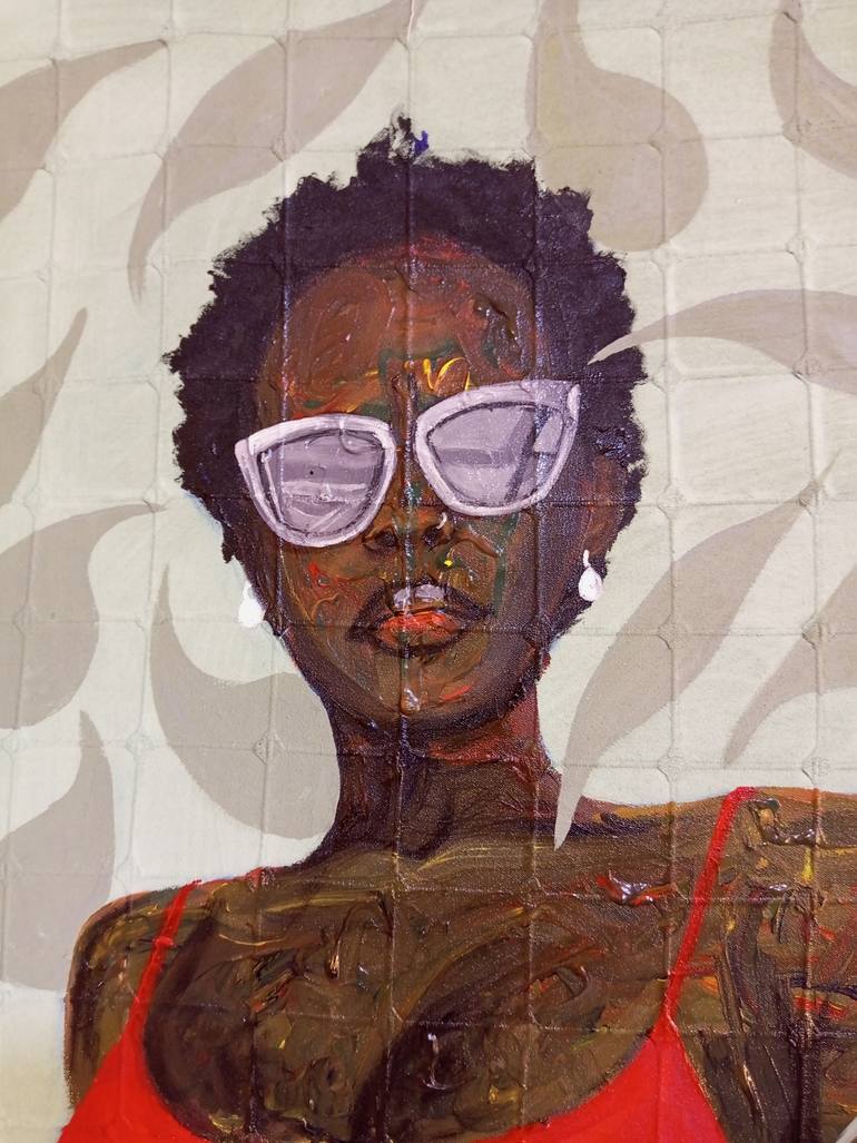 Original Contemporary Women Painting by Adjei Adjetey