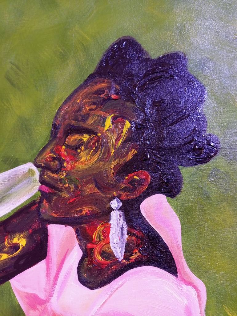 Original Contemporary Women Painting by Adjei Adjetey