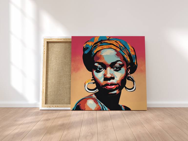 Original Pop Art People Painting by Ashitey  Zigah