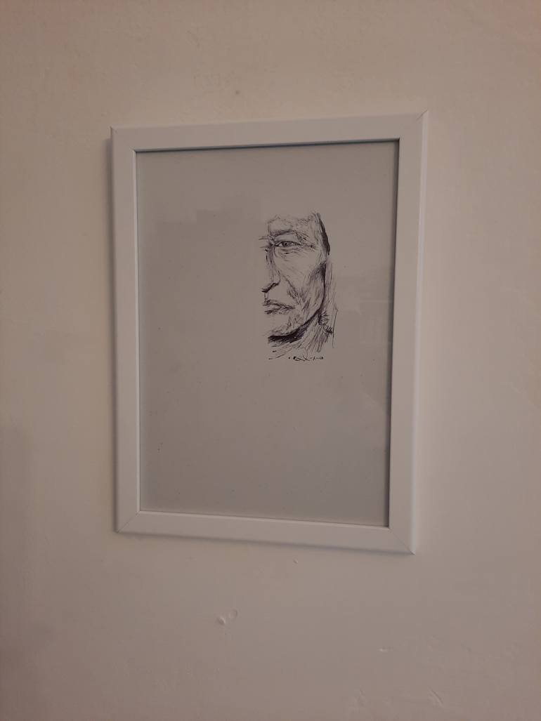 Original Other People Drawing by Jenő Dienes