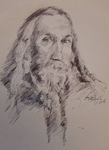 Print of Portrait Drawings by Jenő Dienes