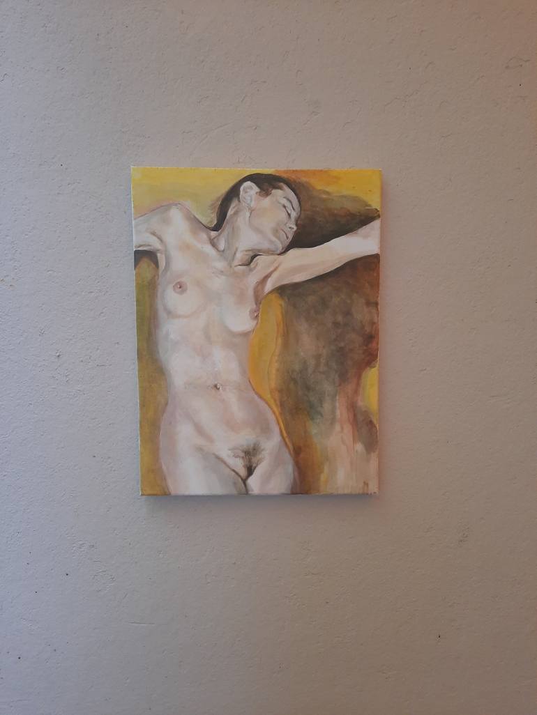 Original Realism Nude Painting by Jenő Dienes