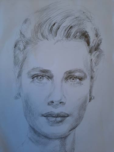 Original Pop Art Women Drawing by Jenő Dienes