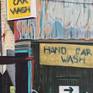 Detail with car wash signs