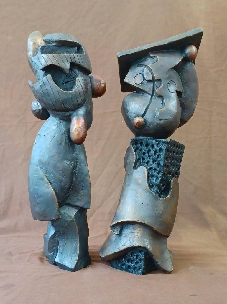 Original 3d Sculpture People Sculpture by David Seeger