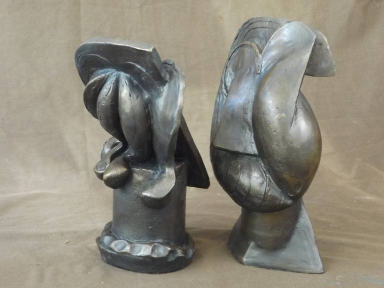 Original Abstract People Sculpture by David Seeger