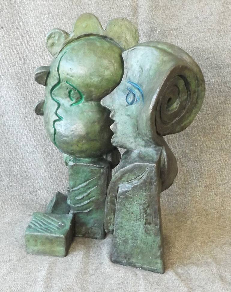 Original Figurative Family Sculpture by David Seeger