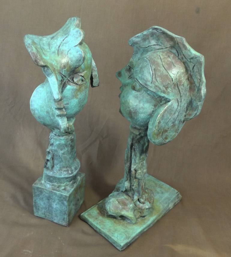 Original Figurative Family Sculpture by David Seeger