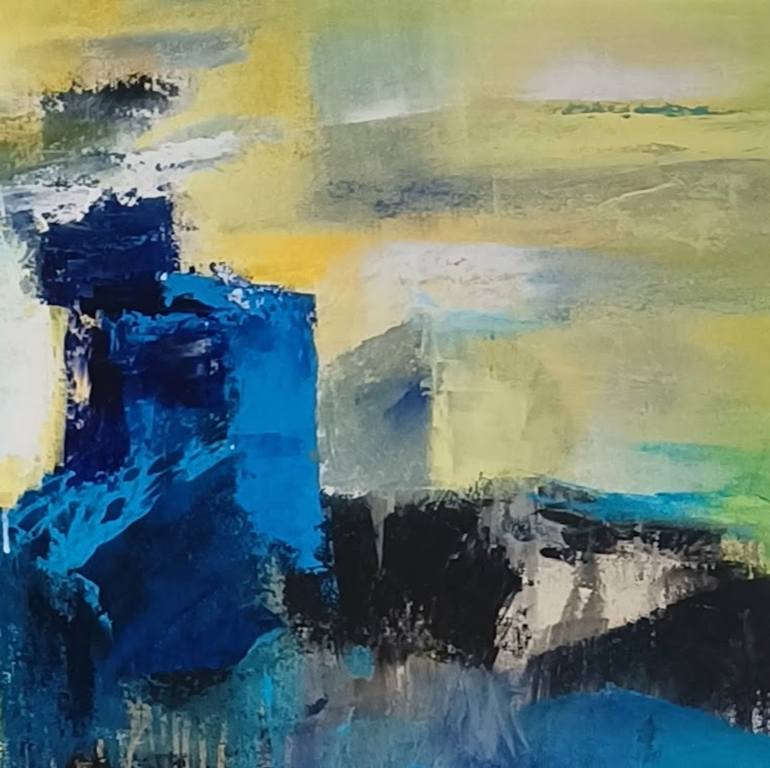 Original Abstract Expressionism Abstract Painting by Neena Singh