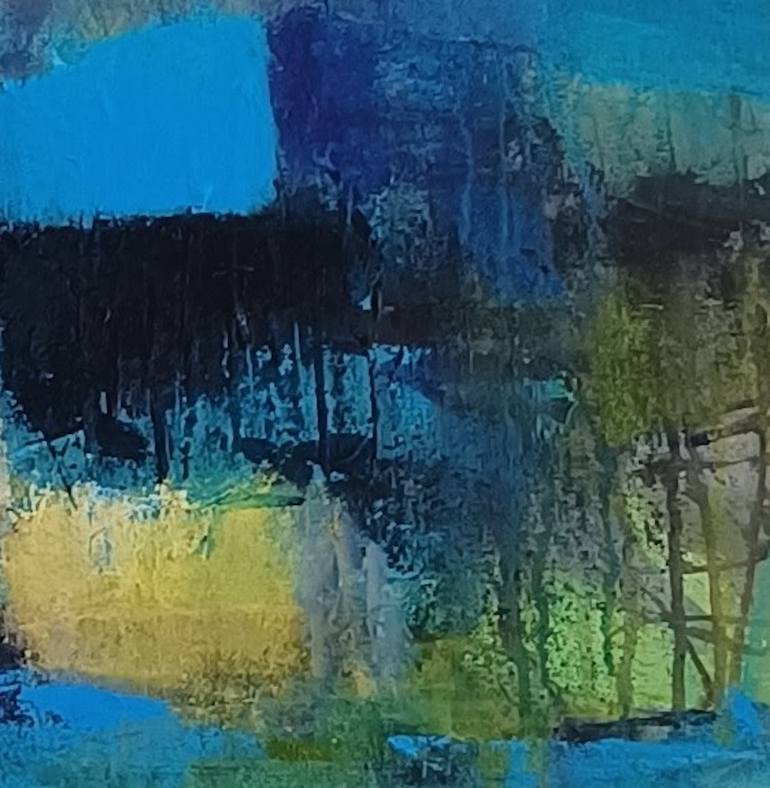Original Abstract Expressionism Abstract Painting by Neena Singh