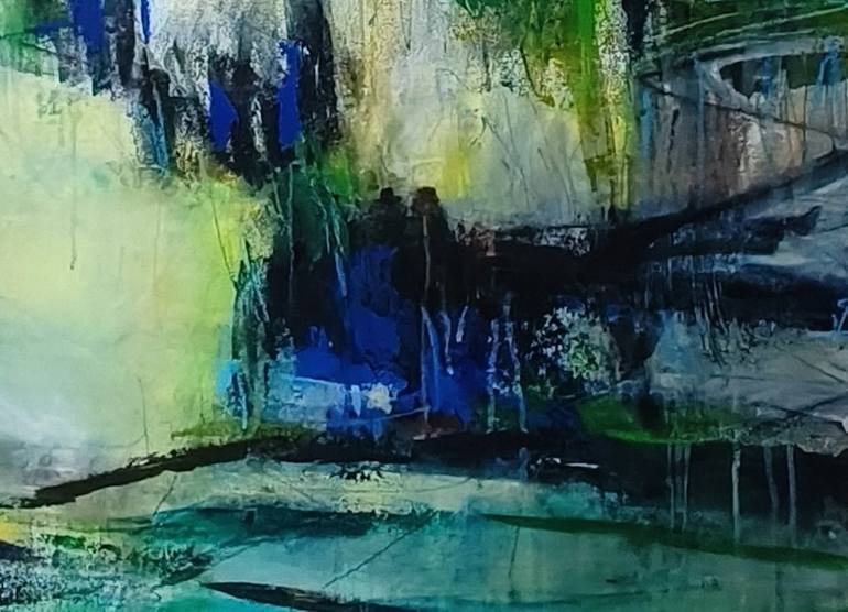 Original Abstract Expressionism Abstract Painting by Neena Singh