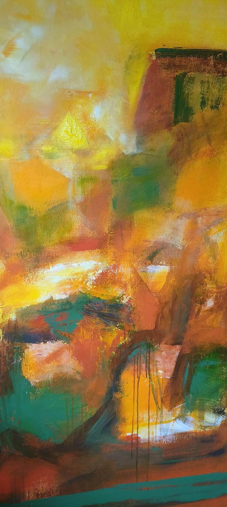 Original Abstract Expressionism Abstract Painting by Neena Singh