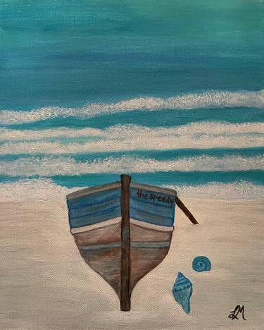 Original Boat Painting by Lise Marie Harvey