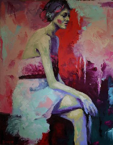 Original Figurative Women Paintings by James Greene