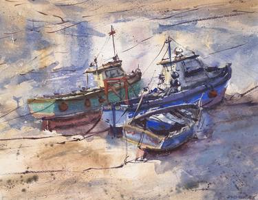 Original Impressionism Boat Paintings by Dominik Zdenković