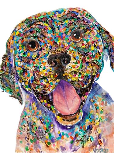 The Happiest Pup Ever Original Painting thumb