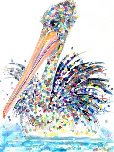 Plumes of Beauty | Pelican Original Painting thumb