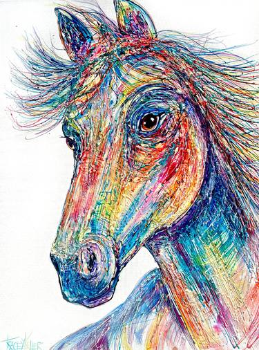 Equine Dance of Love and Joy Original Painting thumb