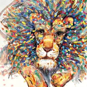 Roar of Colours | Lion Original Painting