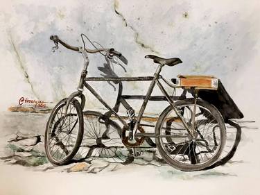 Print of Bicycle Paintings by Aries Sutrisno