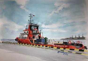 Print of Fine Art Boat Paintings by Aries Sutrisno