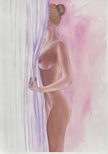 Original Illustration Nude Paintings by Anastasiia Pidvorotnia