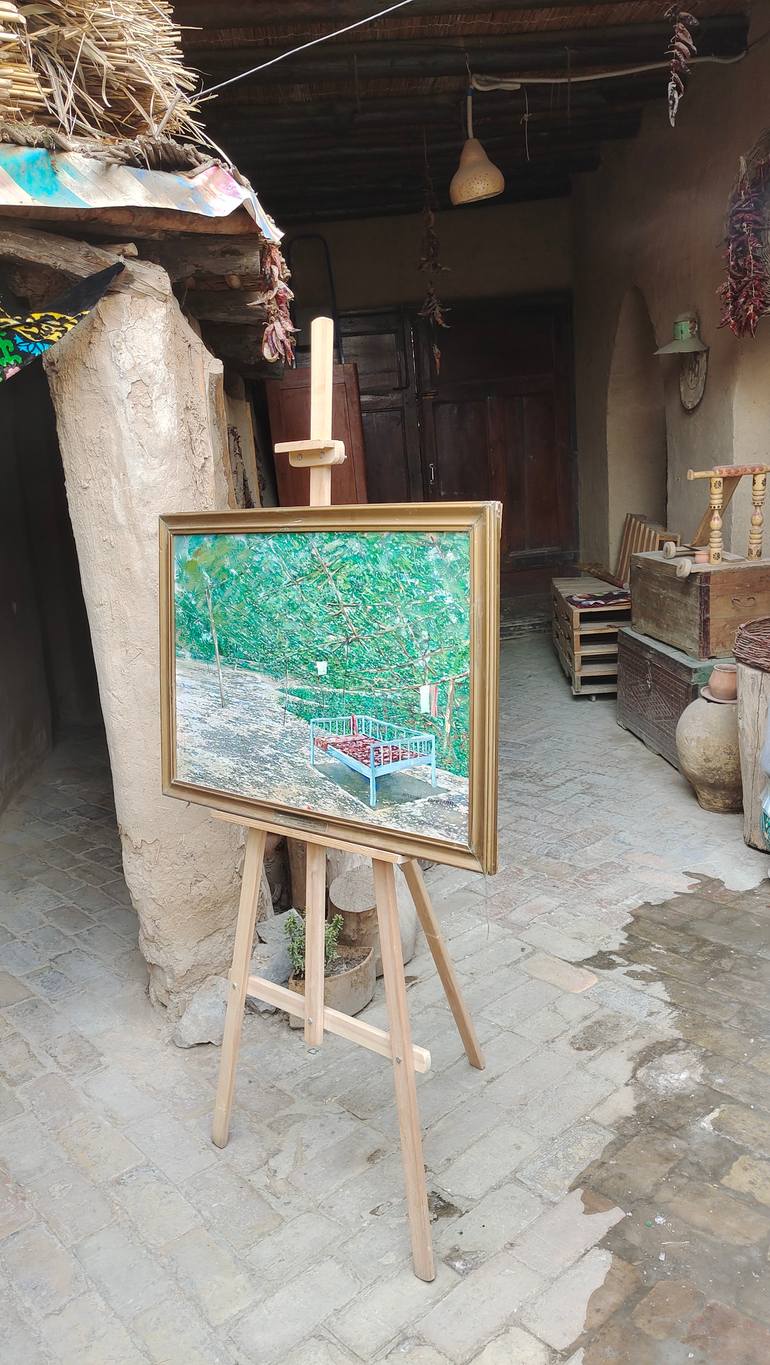 Original Impressionism Garden Painting by Lola Sayfi