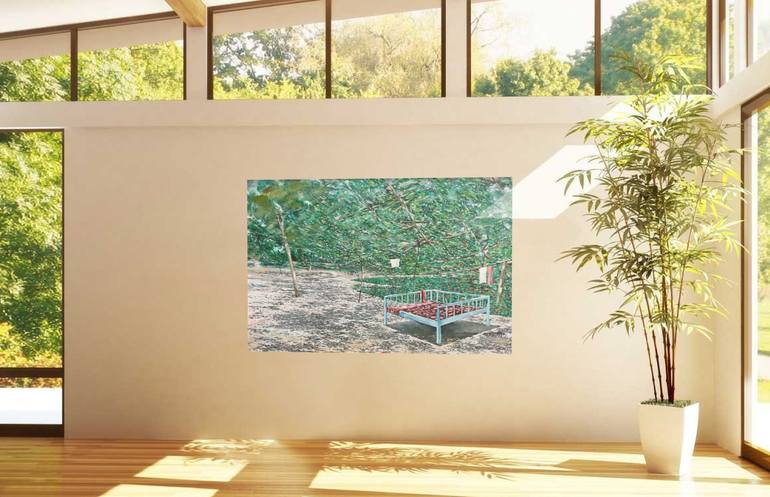 Original Impressionism Garden Painting by Lola Sayfi
