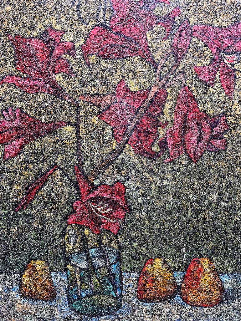Original Abstract Floral Paintings by Lola Sayfi