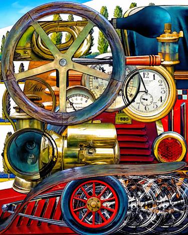 Original Abstract Expressionism Automobile Digital by Simon Kidd