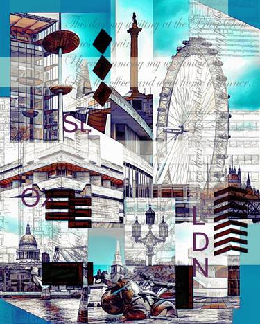 Print of Abstract Expressionism Cities Digital by Simon Kidd