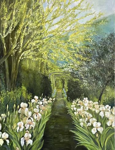 "Garden path with irises" thumb